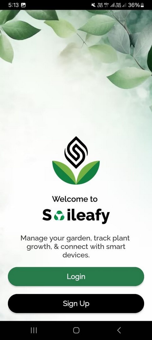 Welcome screen